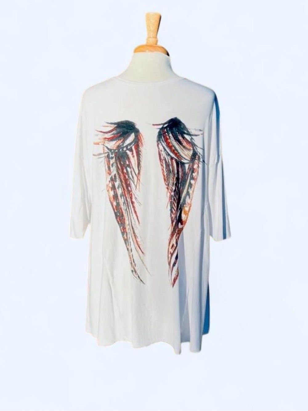 Artisan Made Limited Edition Angelrox Oversized Tunic with Angels Wings